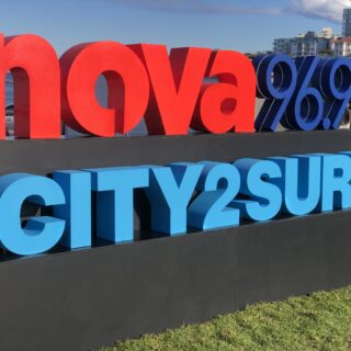 Nova 96.9 3D letters for the City to Surf